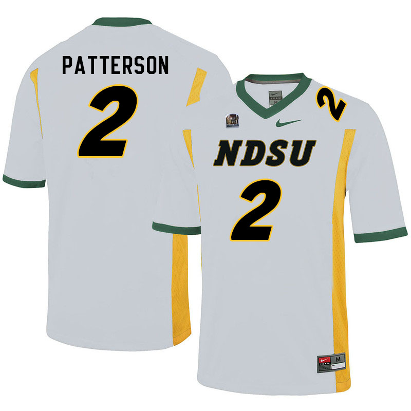 Men #2 Quincy Patterson North Dakota State Bison College Football Jerseys Sale-White - Click Image to Close